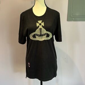 Vivienne Westwood split side embroidered tshirt